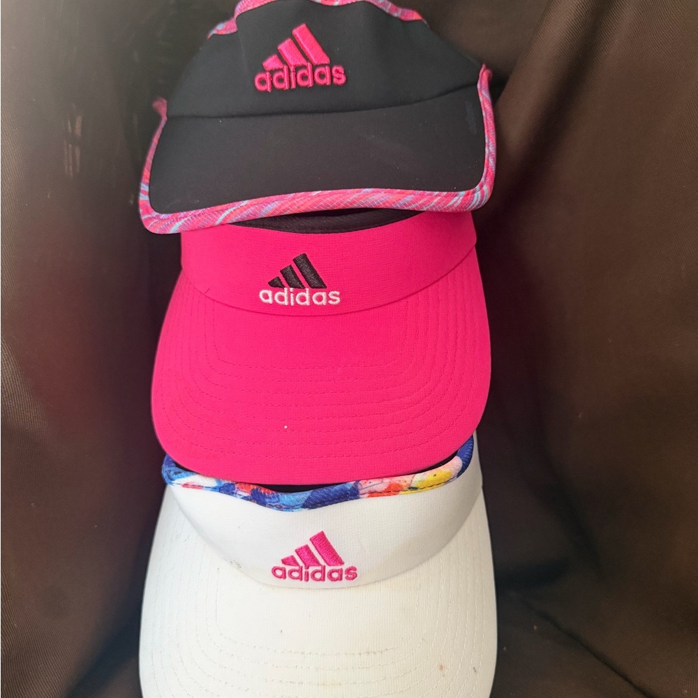 Adidas Kids' Black, Pink, and White Hat Trio